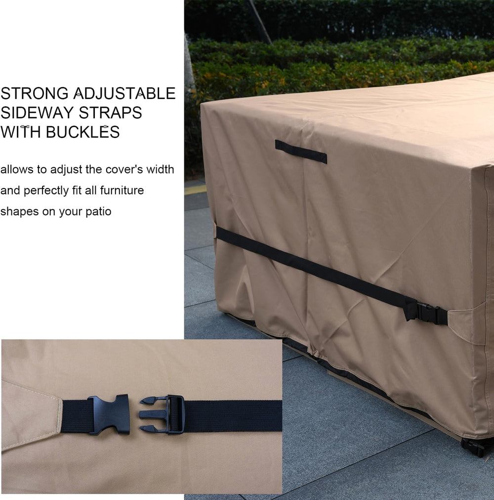 Patio Furniture Set Cover Waterproof Rectangular Heavy Duty 600D Outdoor Sect...