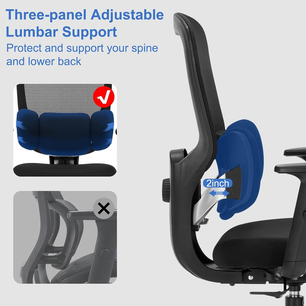 Mesh Executive Home Office Chair with Lumbar Support Adjustable Height Arms |...