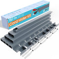 Grey Cable Cover Cord Hider - 157in Wire Hider on Wall Mounted, Grey Cord Cover Kit for Wall Mounted TV, Hide Wires Along Wall, Decorative Cable Raceway, Electrical Cable Concealer, Gray Cable Channel