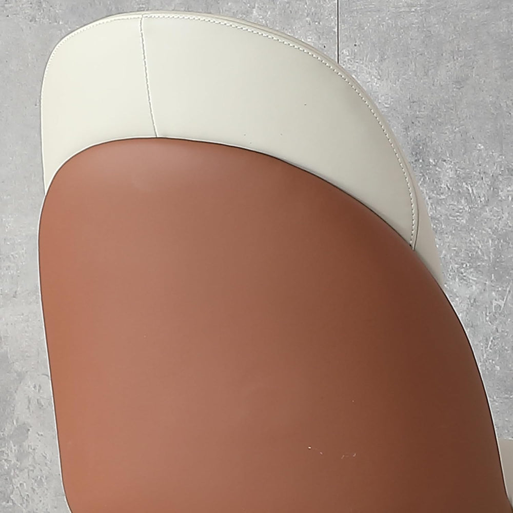 Dining Chairs Set of 2, Modern Faux Leather Chair with Sturdy Gold Metal Legs...