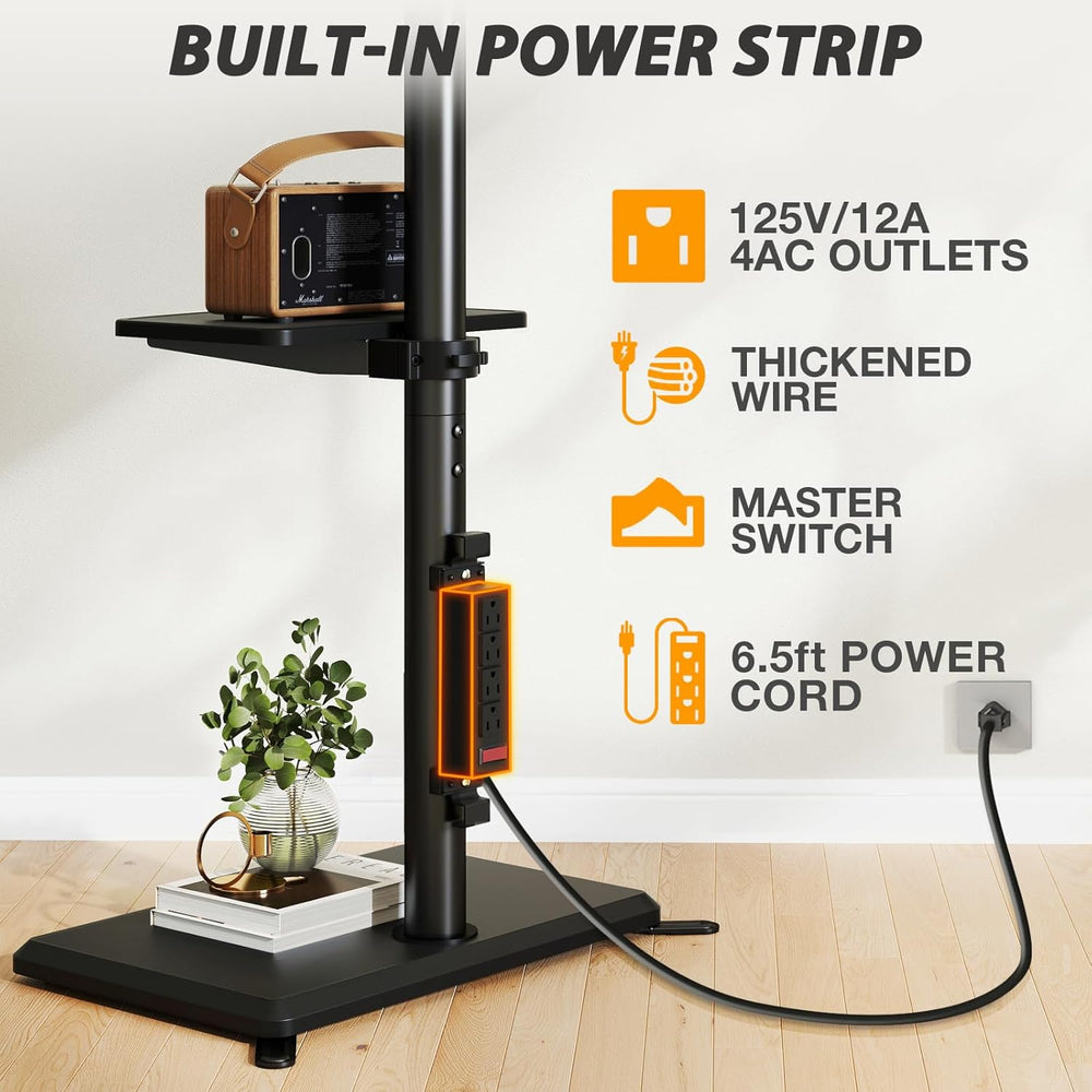 TVON Floor TV Stand with Power Outlet for 32-65 inch TVs up to 88 lbs | Swive...