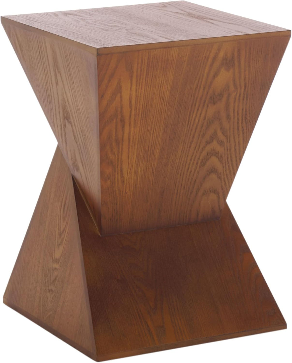 SAFAVIEH Home Collection Rahan Modern Walnut Brown Pedestal End Table (Fully ...