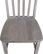 International Concepts Set of Two Cafe Dining Chairs, Washed Gray Taupe