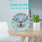 Boloyo 60-Degree Angle Acrylic Plate Display Stand , 4.5 Inch 2PC Clear Acrylic Display Holder Easel Base for Home Office Kitchen School Art Display