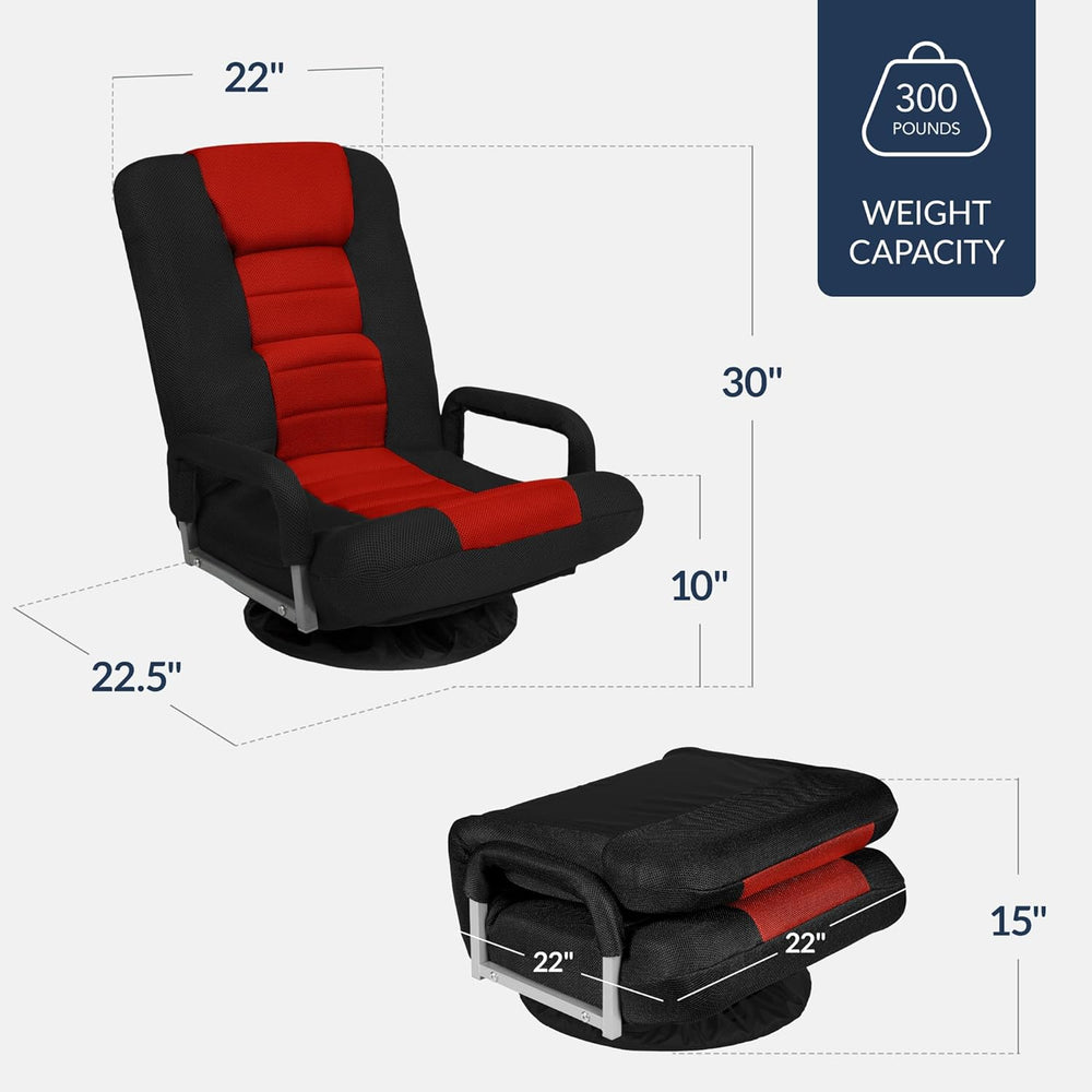 Best Choice Products Swivel Gaming Chair 360 Degree Multipurpose Floor Chair ...
