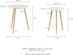 Nesting Side Tables - Set of 2 Round End Tables for Living Room, Bedroom, or Home Office - Accent Table Set - Mid-Century Modern Living Room Furniture by Lavish Home (White/Natural)