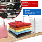 12 Inches Tall [Extra Tall Version] Shelf Dividers for Closet Organization and Storage, 8 Pack Purse Organizer for Closet Acrylic Bookshelf for Organization, Perfect for Sweater Shirts Handbags