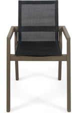 Merax Mesh Seating Solid Wood Dining Chairs Set of 2, French Country Style Accent Side Seating Furniture for Kitchen, Living Room, Textile Back,Grey