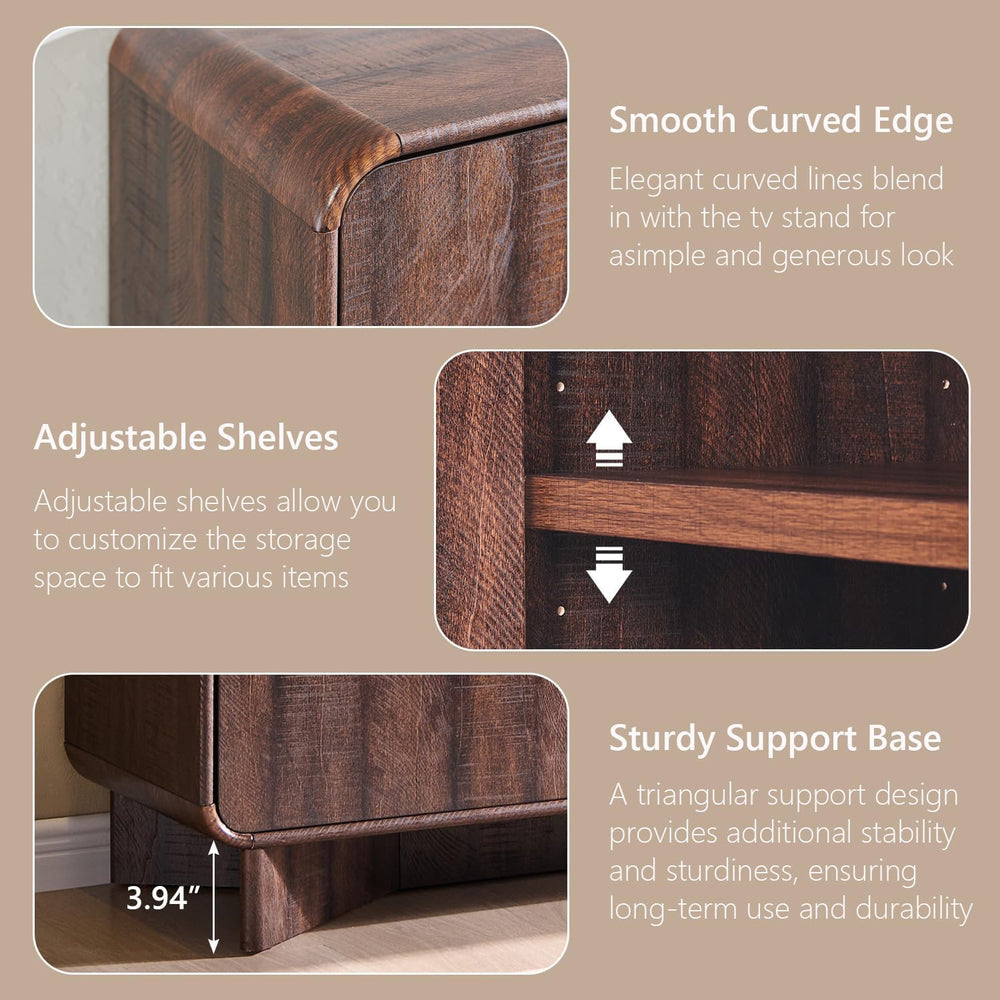 IFGET Modern Buffet Cabinet with Storage, 70" Large Sideboard Buffet Sto...