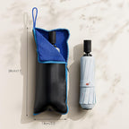 Portable Umbrellas Carry Bag Reversible Wet Umbrella Sleeve Folding Cover Waterproof Pouch Case for Car Storage Travel Home School (Blue)