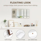 Axeman Floating Shelves for Wall - 24 Inch Picture Ledge Shelf Set of 2 - White Floating Shelves with Lip - Picture Shelf for Wall with Ledge - Photo Ledge Shelves for Pictures Nursery Books