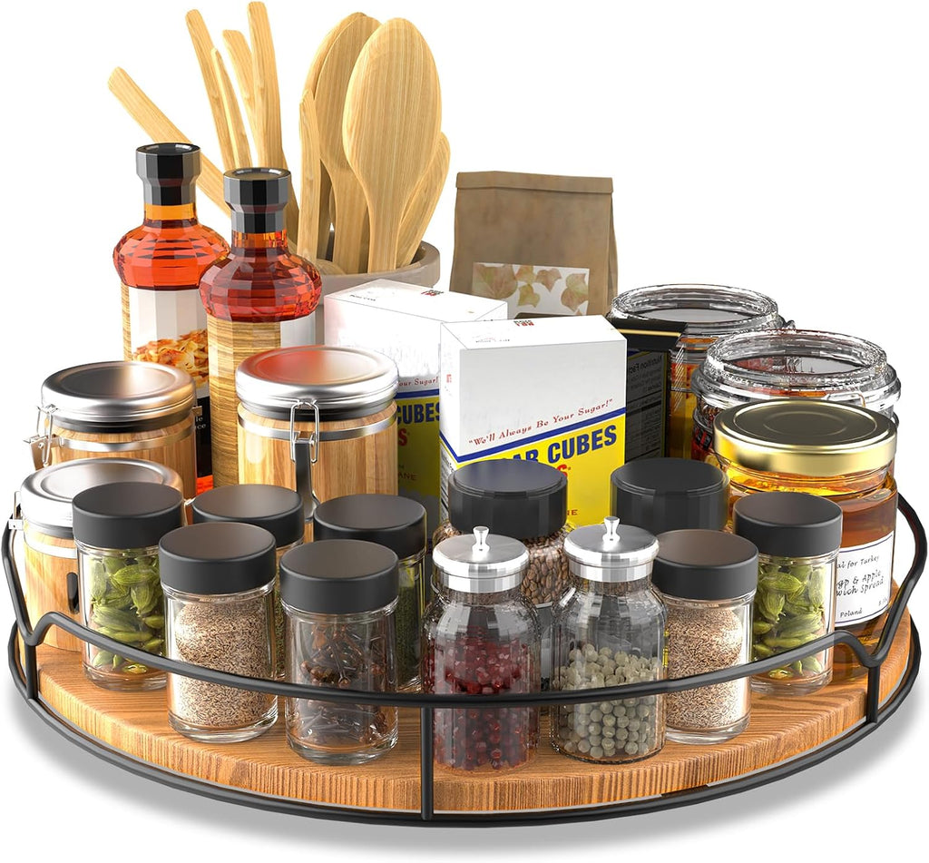 Lazy Susan Turntable Organizer for Cabinet Pantry Kitchen Countertop Computer Cupboard, 14 inch