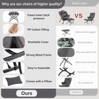 Furlide Lazy Chair with Ottoman, Comfy Fabric Accent Lounge Arm Chair with Lumbar Pillow and Folding Footrest, Reading Leisure Sofa Armchair for Bedroom, Living Room, Dorm,Dark Grey | Comfy Accent Lounge Chair with Pillow & folding Foot Stool, sturdy