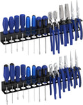 Screwdriver Organizer Wall Mount, Screw Driver Holder,Metal Plier Rack Utility Tool Rack Organizers and Storage Rack for Garage Workshop Workbench Tool Chest Cart (2 PCS)