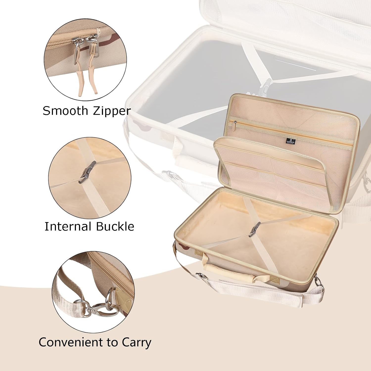 Tourmate Hard Storage Case for BOIFUN/POFOTO/YOTON 17.5" 16.9" 15.5" Portable DVD Player,PJGCWB 16.9" POFOTO 15.7" Portable EVA Box (Only Box) (Camouflage (khaki))