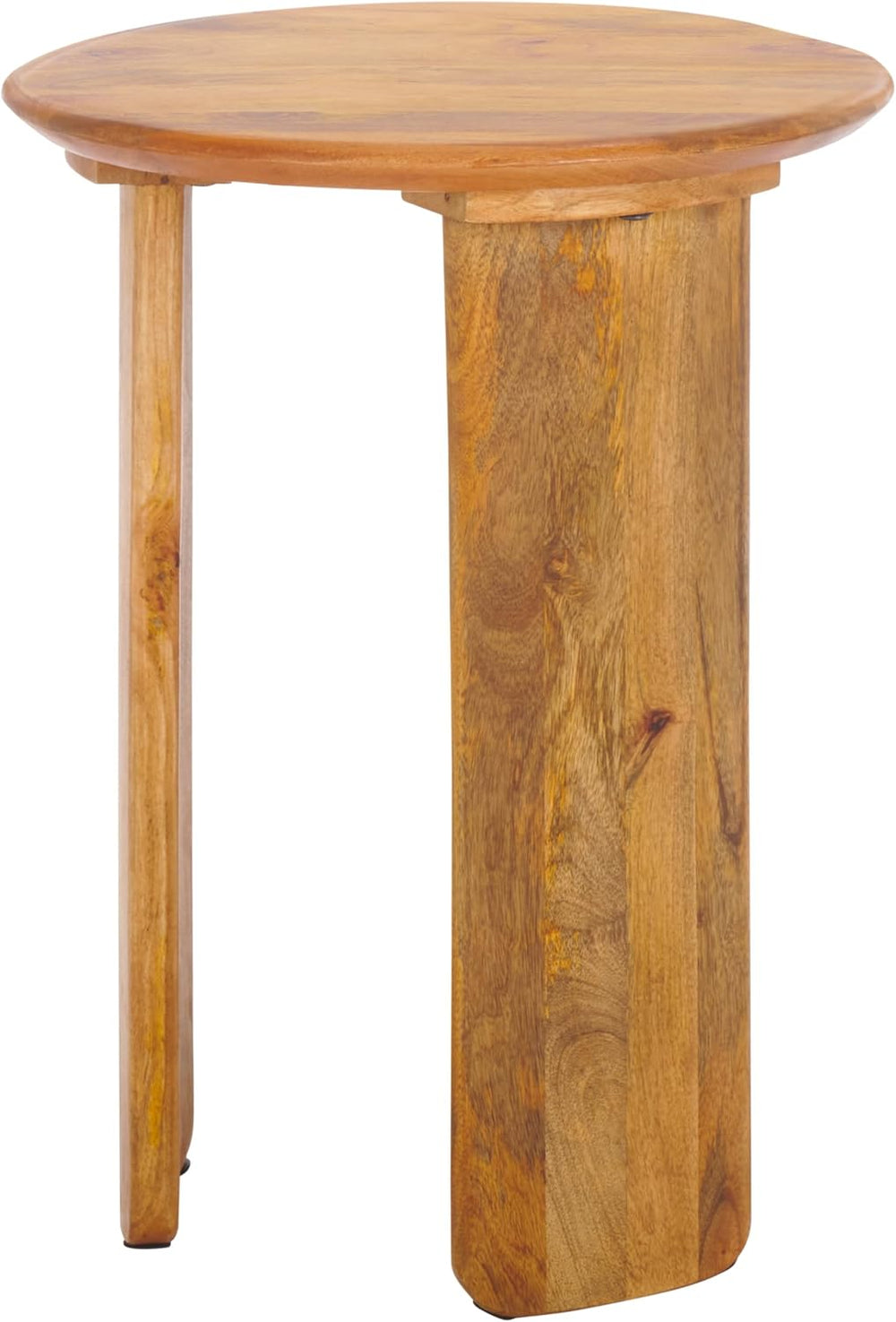 SAFAVIEH Home Collection - Karin Side Table, Round Dark Brown Solid Wood Desi...