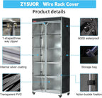 Dustproof Garment Rack & Shelf Cover, Fits 31.5"W x 15.7"D x 72"H | Clear PVC Front Shelving Cover for Clothing Storage, Home, Laundry or Basement (No Shelves)