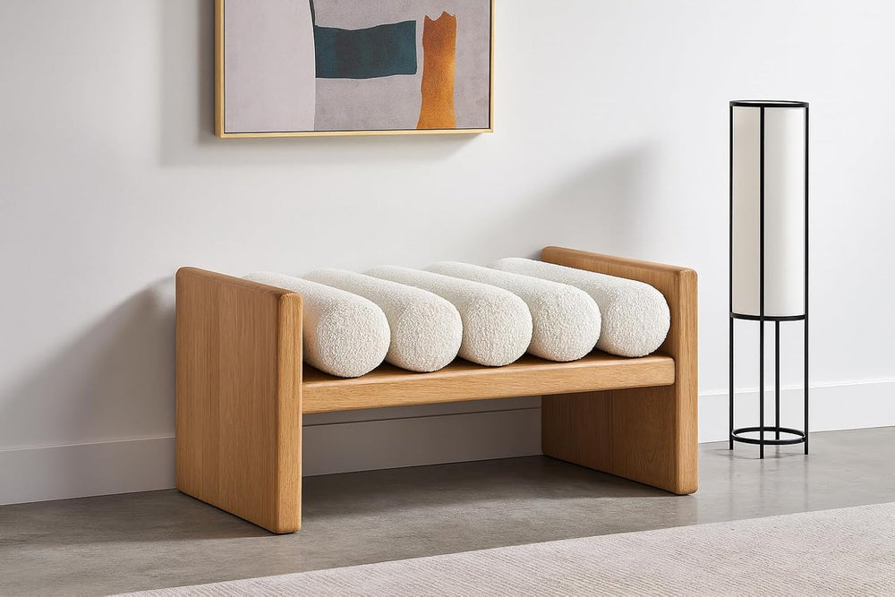 Meridian Furniture Waverly Cream Bench