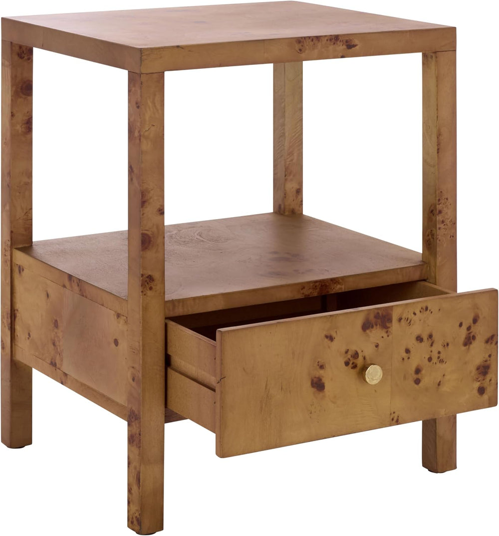 SAFAVIEH Home Collection - Willshine Natural Brown Accent Table, 1 Drawer Sid...