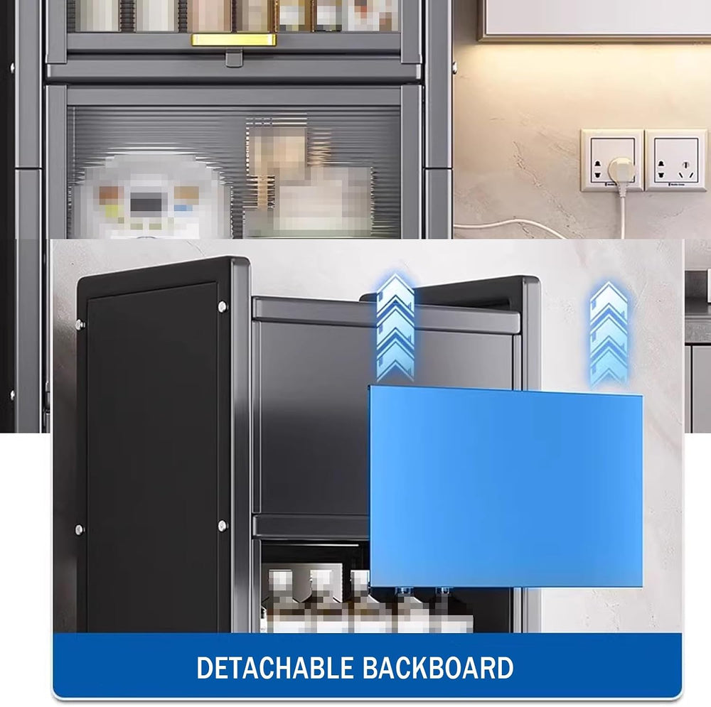 Kitchen Storage Cabinets, Minimum Footprint is Only 35cm Wide, Carbon Steel K...