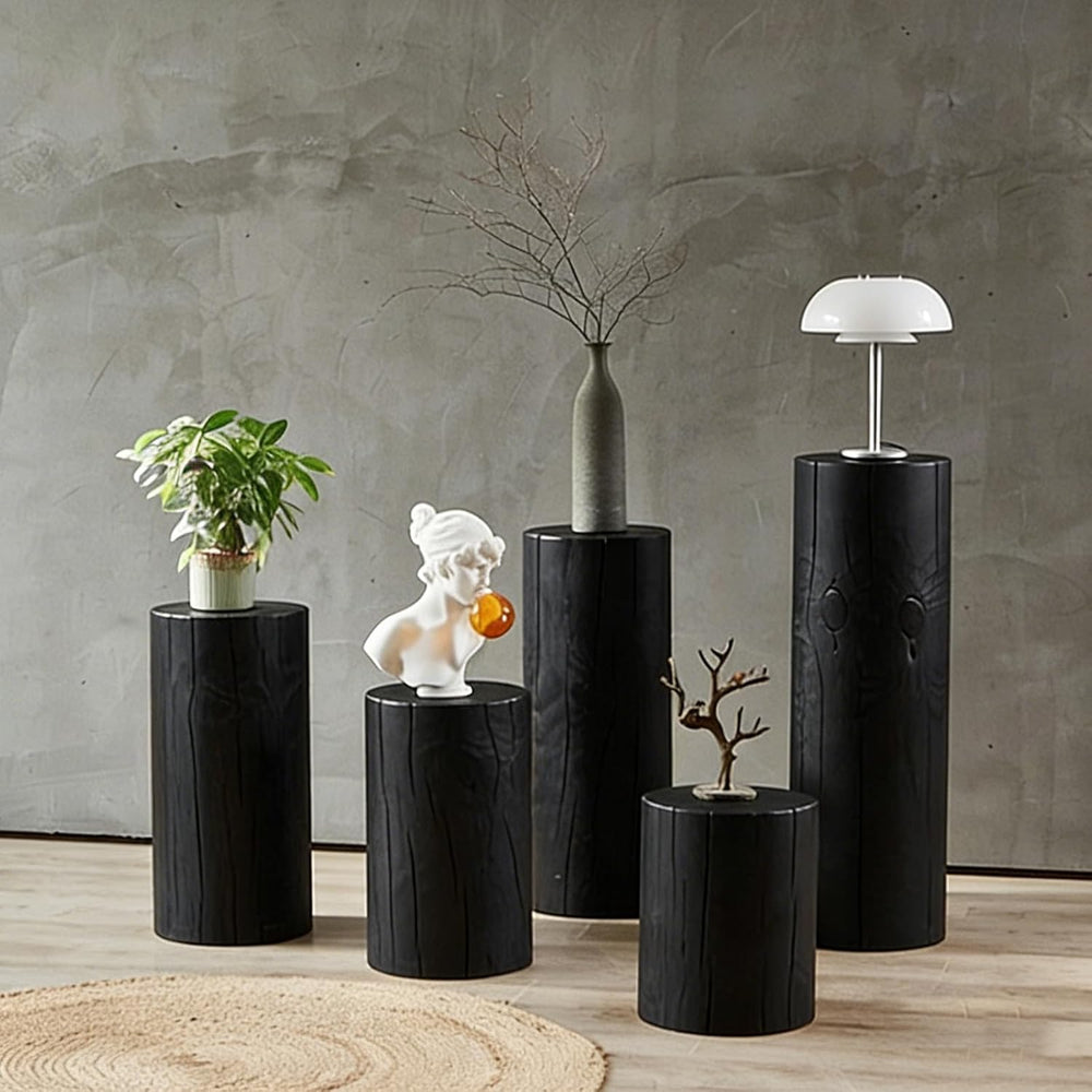Solid Wood Small Side Table, Accent Table Freeform Natural Plant Stand Coffee...