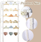 Macrame Hair Claw Clip Organizer,White Hanging Hair Clip Holder and Storage for Women Girls,Claw Clip Hanger Home Decor for Wall,Door,Closet
