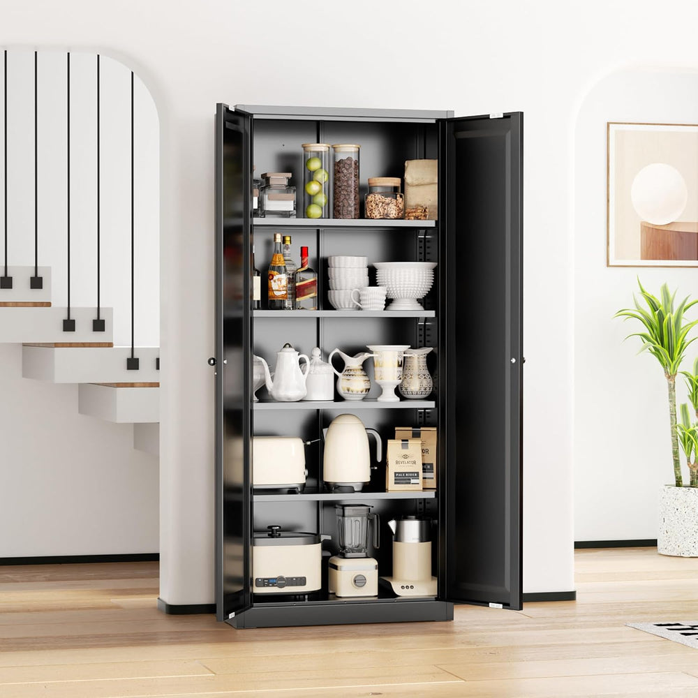 INTERGRAET Kitchen Pantry Cabinet, 63" Tall Metal Pantry Storage Cabinet...