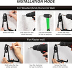 20 Pack Utility Steel Heavy Duty Wall Mount Garage Hooks,with Anti-Slip Coating,for Hanging Bikes,Ladder,Ropes,Bulk Items,Power,Yard and Garden Tools
