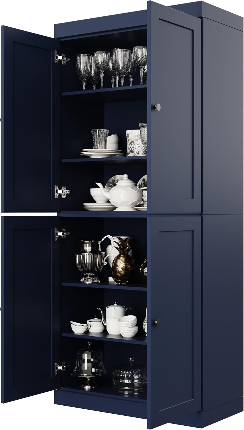 Palace Imports Solid Wood Kitchen Pantry Cabinet - 71.5" Tall x 32"...