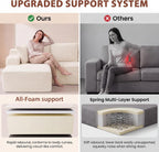 Homall 110" Boneless Sectional Couch, Modular Sectional Sofa L-Shape Couch with Deep Seat, Cloud Comfy Boneless Couch for Living Room, No Assembly Required (Corduroy, Beige)