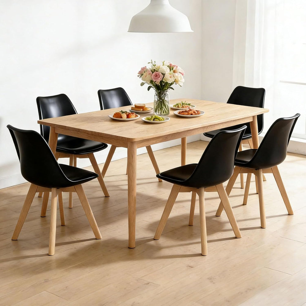 YLGJ&TIDY Modern Dining Chairs Set of 4 PU Leather Upholstered Chairs wit...