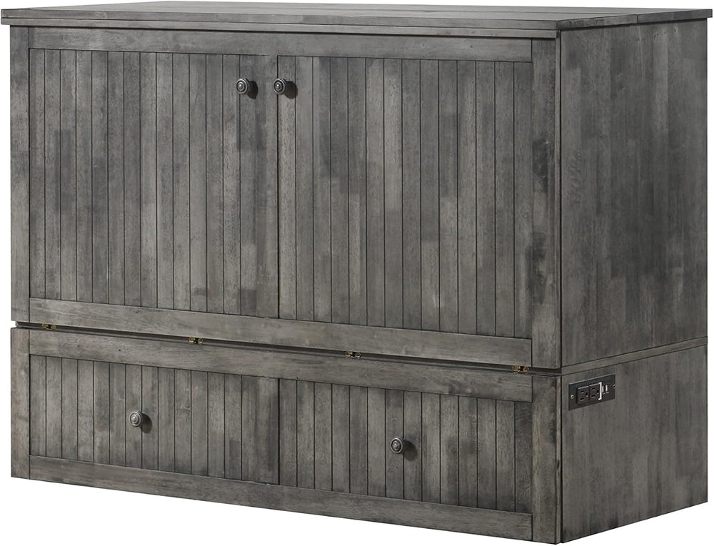 Mega Solutions Murphybedz Tuscany Murphy Cabinet Chest Bed with Charging Stat...