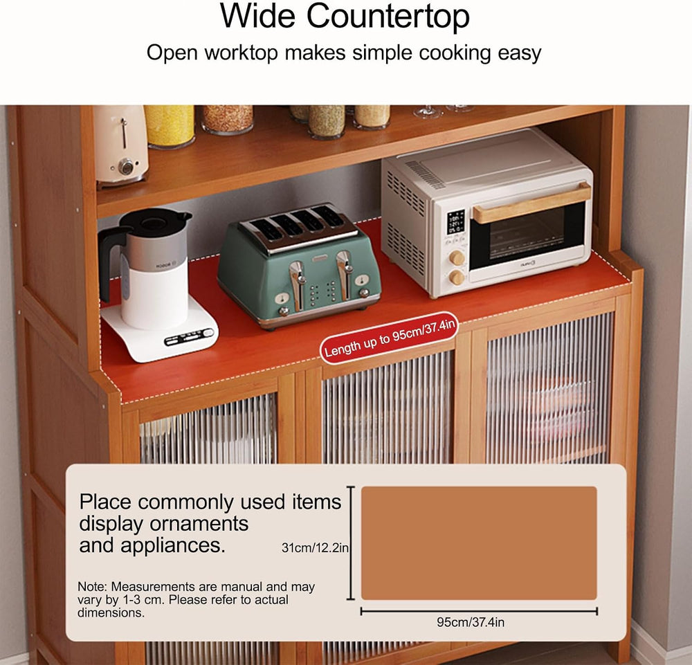 Narrow Kitchen Pantry Storage Cabinet, Sliding Racks with Door, Kitchen Pantr...