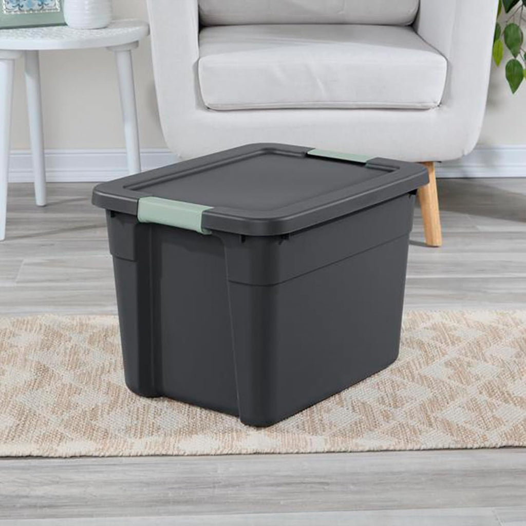 Sterilite Latch Tote Storage with Lids for Home & Office, 12 Gallon, 6-Pack | Heavy-Duty and Stackable Plastic Containers with Latches for Closet, Cabinet, Bedroom, Bathroom and Dorm Room Organization