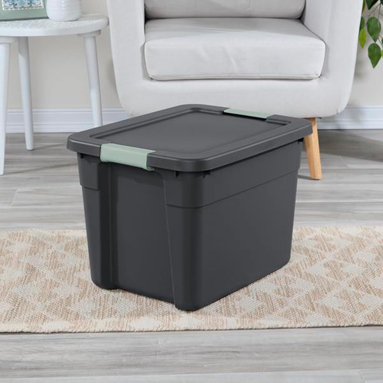 Sterilite Latch Tote Storage with Lids for Home & Office, 12 Gallon, 6-Pack | Heavy-Duty and Stackable Plastic Containers with Latches for Closet, Cabinet, Bedroom, Bathroom and Dorm Room Organization