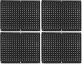 Metal Pegboard 16-Inch Tall x 20-Inch Wide Heavy Duty Wall Organizer for Home Garage Tool Storage 4pcs Black