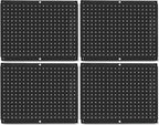 Metal Pegboard 16-Inch Tall x 20-Inch Wide Heavy Duty Wall Organizer for Home Garage Tool Storage 4pcs Black
