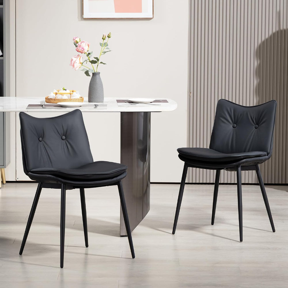 AVAWING Modern Dining Chairs Set of 4, Faux Leather Upholstered Kitchen Chair...
