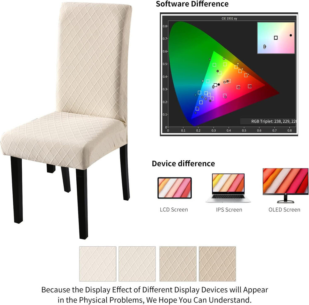 Fuloon Waterproof Dining Chair Covers, Parsons Chair Slipcover, Super Fit Str...
