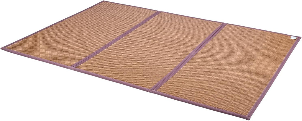 VEVOR Japanese Tatami Mat, Full XL - 55'' X 80'' Foldable Handwoven Rattan Tatami Mat, Non-Slip & Easily Cleaned Tatami Mattress, Summer Breathable Tatami for Sleeping, Meditation, Yoga