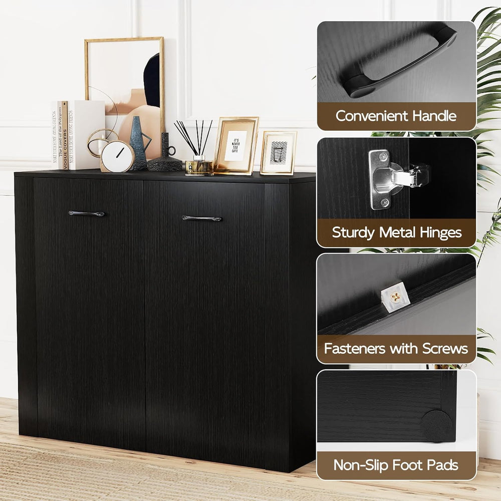 Giantex 38-Inches Storage Cabinet, Sideboard with 2 Doors and 4 Cubic Shelves...