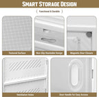 Shoe Storage Boxes 18 Pack Clear Plastic Stackable – White Shoe Organizer Box w/ Door for Closet, Entryway & Bedroom – Foldable Plastic Shoe Cabinet Storage for Men’s & Women’s Shoes (US Size 5–10)