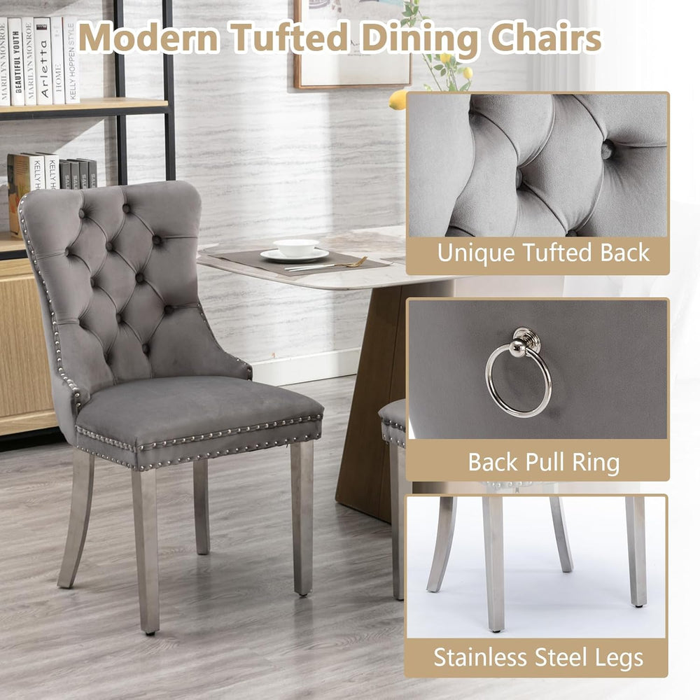 5 Piece Glass Dining Table Set Modern Small Glass Dining Table Set for 4, 35....