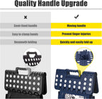 Delxo Folding Step Stool, Heavy Duty Foldable Stool for Adults,Premium Portable Collapsible Plastic Step Stool,Non Slip Folding Stools for Kitchen Bathroom Bedroom (16 inch+18 inch)