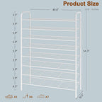 Hoctieon 8 Tier Shoe Rack for Closet, Durable Mesh Style Shoe Rack, Entryway Shoe Shelf, Shoe Storage Organizer for Hallway, Bedroom, Living Room, Wardrobe, White