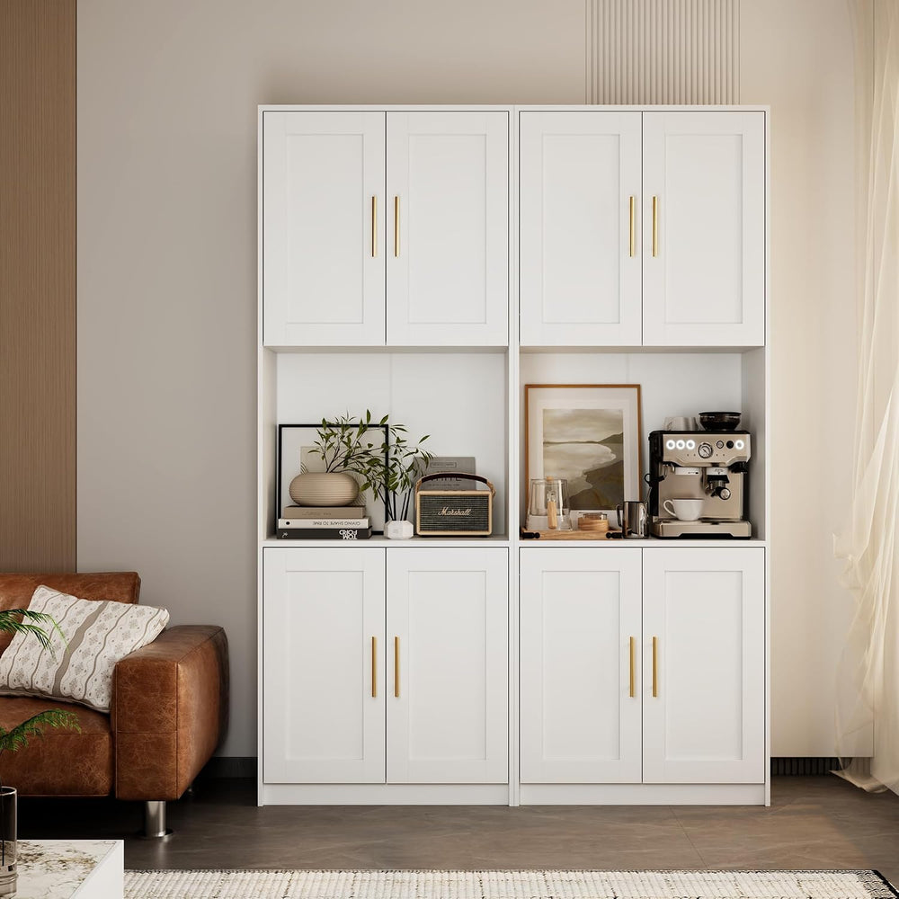 85" Kitchen Storage Cabinets,Corner Pantry Cabinet,Tall Bathroom Cabinet...