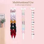 3 PCS Bow Holder for Girls Hair Bows, Ribbon Hair Clip Oraganizer Hair Barrettes Storage for Women,Wall Hanging Alligator Clip Hair Accessories Organizer Bedroom College Dorm Decor (White)