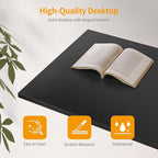 Cubiker Computer Desk 63 inch Home Office Writing Study Desk, Modern Simple Style Laptop Table with Storage Bag, Black