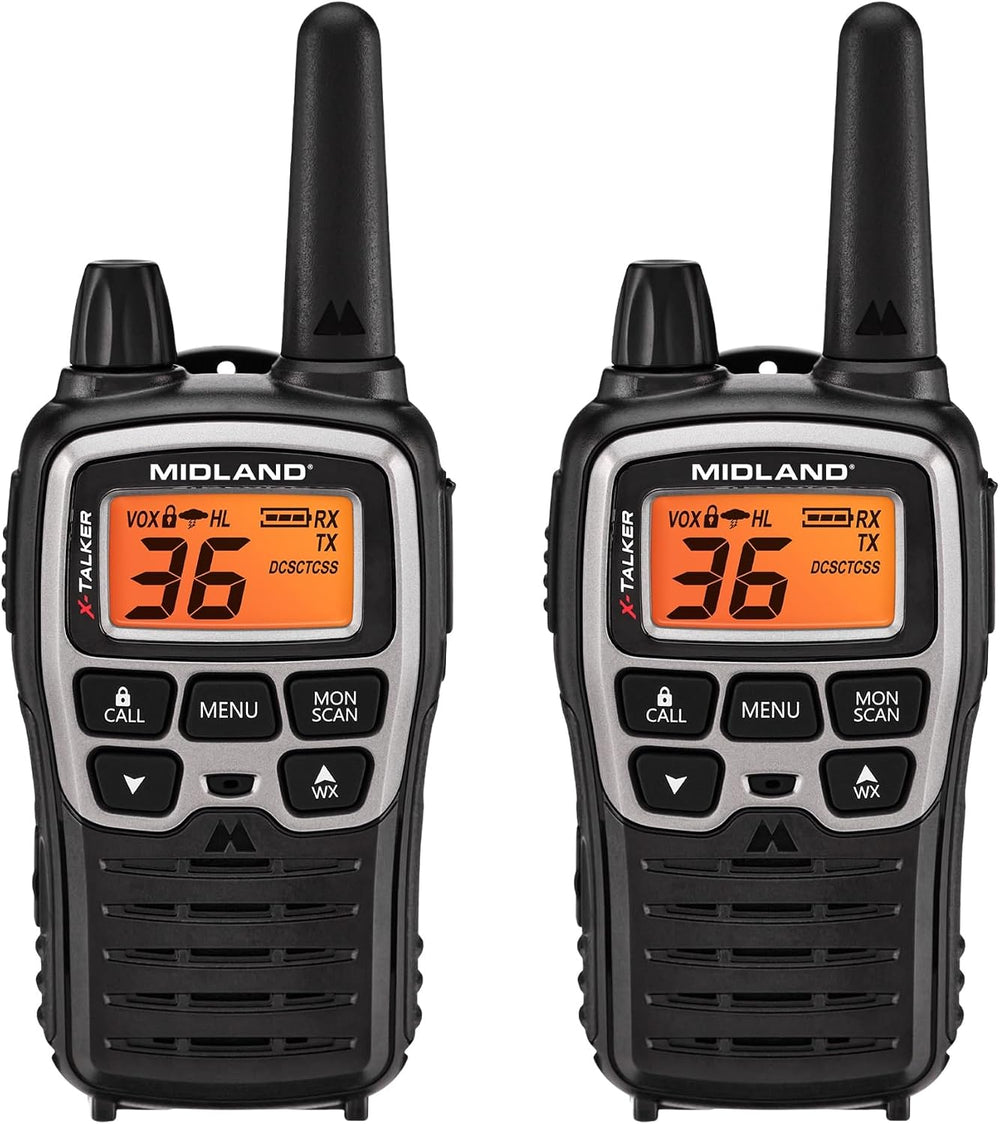 Midland T77VP5 X-Talker FRS Walkie Talkie, Black