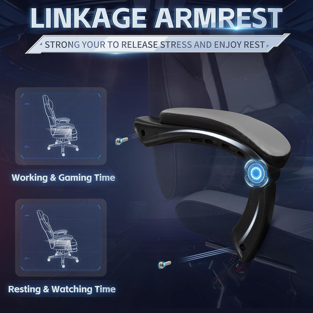 DL-win Gaming Chairs for Adults, Computer Chair with Footrest and High Back, ...